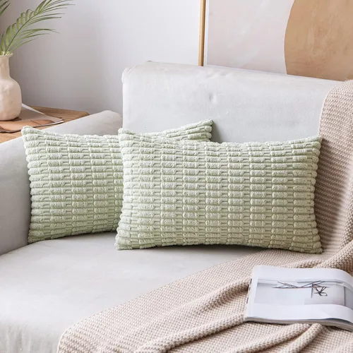 Vista 66 de MIULEE - Paquete de 2 fundas de cojín decorativas de corduroy, modernas y boho, suaves, con rayas, decoración del hogar, sofá, sala de estar, sillón
