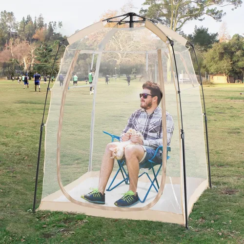 Vista 12 de All Weather Proof Pod Sports Tent,Outdoor Weather Tent Sports Pod Pop Up Shelter with Sealed Floor,Clear Tent for Sport Event,Camping,Fishing 8