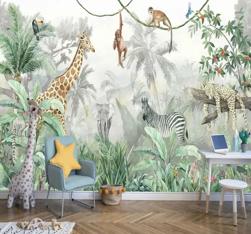 Vista 20 de Reyhui - Papel tapiz con imagen de palmera, paraíso tropical, playa, paisaje marino, para paredes de dormitorio, sala de estar, fondo de televisión