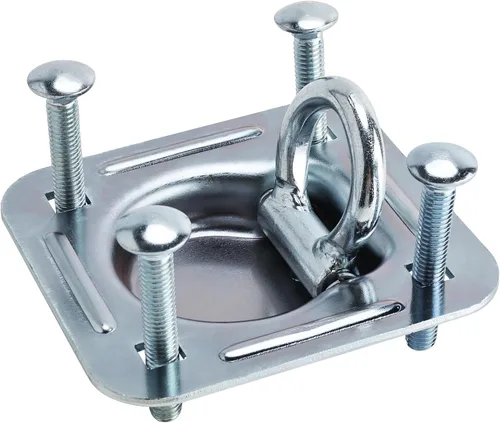Vista 7 de Paquete de 4 anillos en D empotrables resistentes con anclajes de amarre – 6,000 libras de capacidad para remolques, carga y entregas