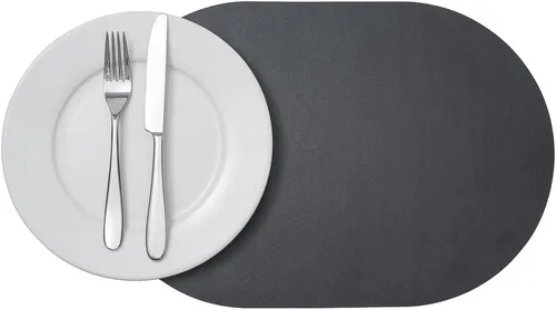 Vista 14 de Restaurantware Juego de 6 manteles individuales de cocina de 16 x 12 pulgadas para mesa de comedor en relieve, impermeables, con forma de huevo