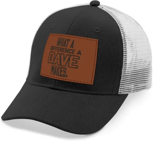 Vista 2 de Funny Hat What A Differences A Dave Makes Hat for Men Baseball Hats with Design Caps