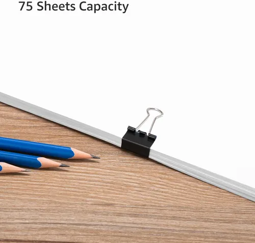 Vista 6 de Amazon Basics - Clips resistentes para carpetas de oficina, 144 unidades (paquete de 12 de 12), pequeños, 0.75 pulgadas, negros