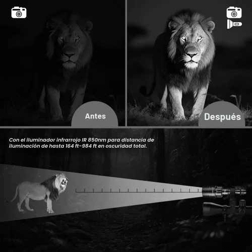 Vista 3 de 1605 850nm IR iluminador linterna luces para visión nocturna Zoomable LED linterna infrarroja luz recargable iluminador con enfoque rápido e