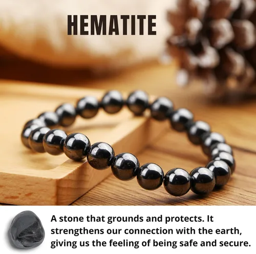 Vista 69 de Crystal Vibe Pulseras de cuentas de 0.315 in para mujeres y hombres, pulseras de cristal con piedras preciosas naturales, tamaño elástico ajustable