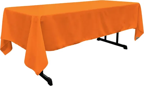 Vista 72 de LA Linen Mantel rectangular lavable de popelín de poliéster, resistente a las manchas y a las arrugas, cubierta de mesa 60x84, mantel de tela