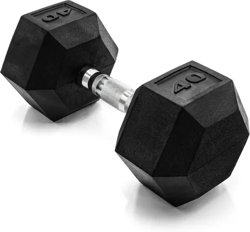 Vista 41 de CAP Barbell Peso de la mancuerna hexagonal recubierta, individual, 10-120 libras, múltiples opciones