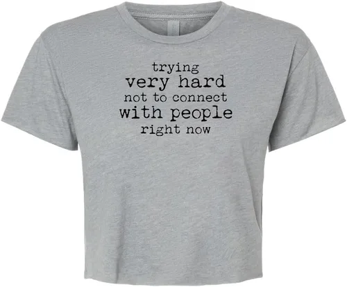 Vista 21 de Women's Screen Printed Crop Tee, Shirts With Sayings