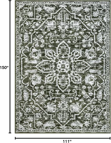 Vista 102 de Well Woven - Alfombra tejida estilo vintage con diseño de medallón, 68 x 120 cm