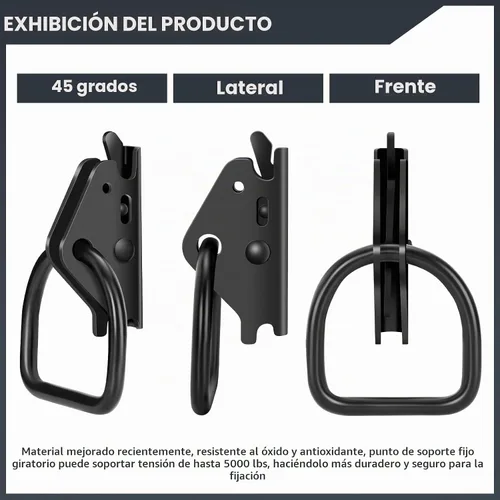 Vista 3 de 12 Piezas de Anclajes de Amarre con Anillo en D para Pista E Accesorios para Pista E para Encerrados Sistema ETrack para Accesorios de Remolque