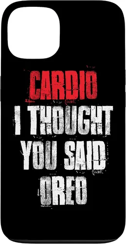 Vista 7 de Funda divertida de entrenamiento de gimnasio para iPhone 11 Pro Cardio I Thought You Said Oreo