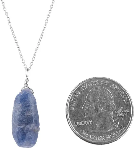 Vista 12 de Collar con colgante de piedras preciosas múltiples crudas