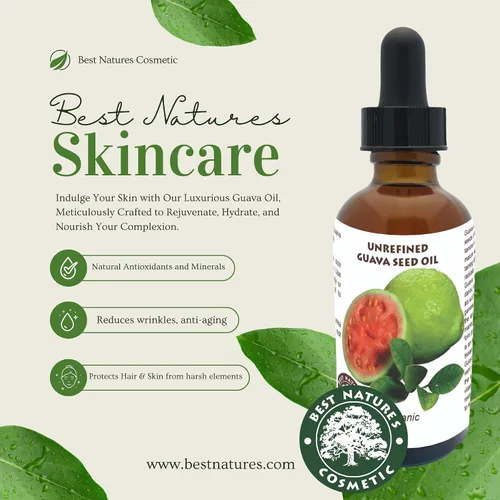 Vista 9 de Best Nature's Cosmetics Aceite de semilla de guayaba orgánico prensado en frío para piel y cabello – Aceite hidratante rico en vitamina C rico