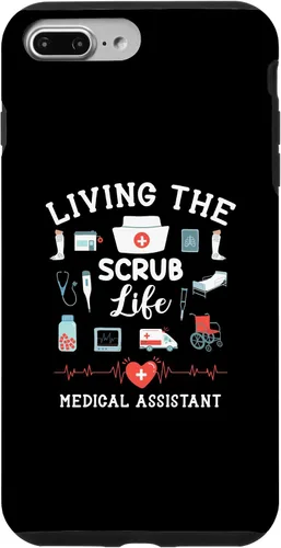 Vista 12 de Carcasa para iPhone 16 Living The Scrub Life Medical Assistant Nurse