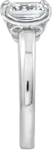 Vista 3 de Tienda Collection Sterling Silver Fancy Shape Solitaire Ring made with Infinite Elements Zirconia