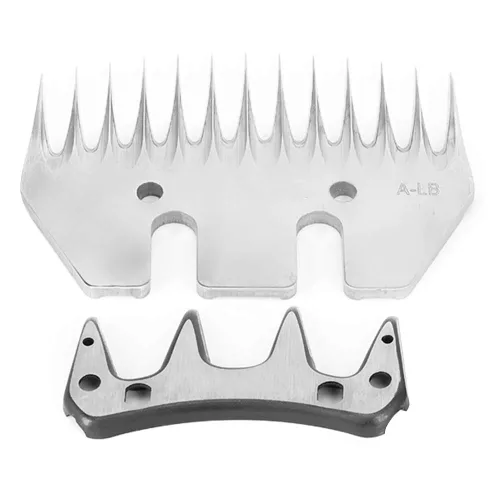 Vista 10 de Tijeras de oveja y peines, tijeras de cabra para tijeras eléctricas de lana, tijeras cortadoras de pelo de animales (hoja curvada de 9 dientes