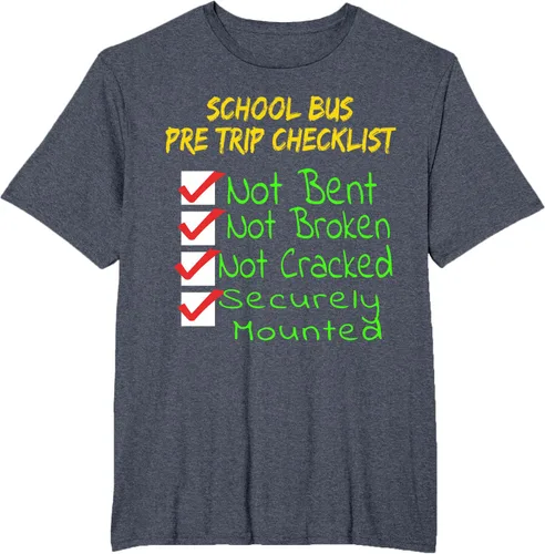 Vista 57 de Camiseta de camionero para conductor de autobús escolar CDL, Negro, S
