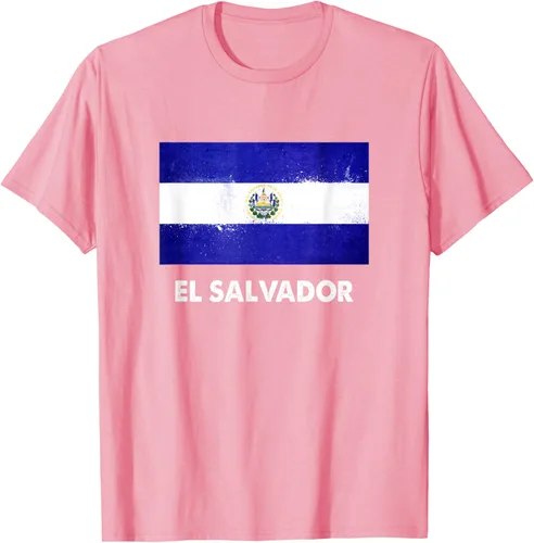 Vista 64 de Camiseta de la bandera de El Salvador Camiseta salvadoreña