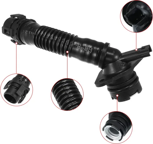 Vista 5 de X AUTOHAUX 11127584128 Manguera de ventilación del cárter del coche para BMW X3 X5 X6 2011-2017