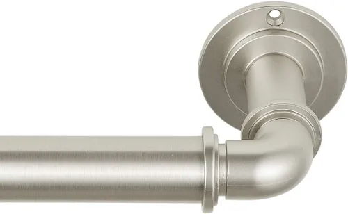 Vista 8 de MODE Colección Industrial de Barras de Cortina Oscurecedoras de 1 1/8" de Diámetro con Barra de Cortina Ajustable Montada en Pared de Acero, Bloquea