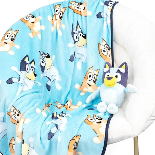 Vista 7 de Jay Franco Mini almohada de felpa para niños y juego de manta de viaje de 40 x 50 pulgadas, juego de manta de peluche para niños, súper suave, juego