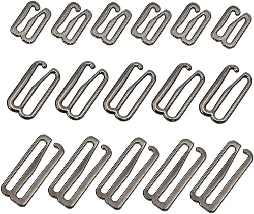 Vista 6 de Tupalizy Ganchos de metal para brasier para coser bikini halter tops traje de baño, lencería, traje de baño, diapositivas de ajuste, 60