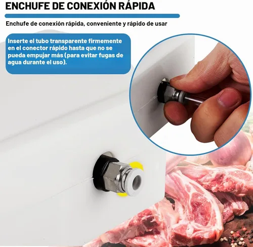 Vista 5 de MXBAOHENG Bomba eléctrica del arma del inyector de la carne con la manguera