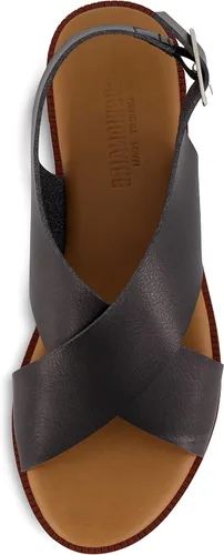 Vista 5 de CUSHIONAIRE Sandalia Lake con banda cruzada para mujer + espuma viscoelástica