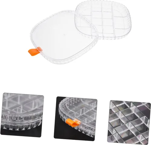 Vista 6 de Caja de joyería transparente Caja de almacenamiento de joyería Caja de exhibición de pendientes Cajas de joyería Organizador de joyas para collares
