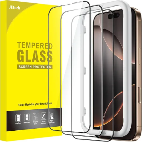Vista 9 de JETech Protector de pantalla para iPhone SE 3/2, iPhone 8/7, negro, paquete de 3