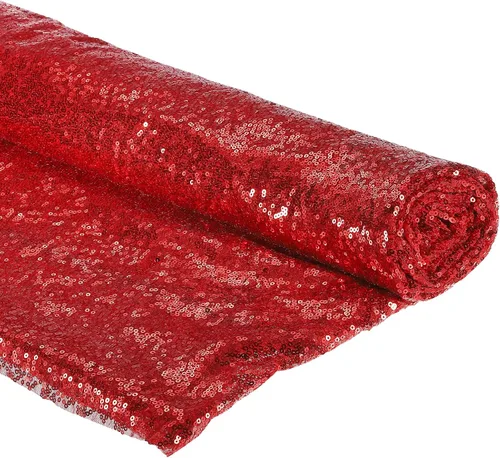Vista 11 de PATIKIL Tela de lentejuelas negra, 4 yardas de longitud 4.9 pies de ancho, tela de malla con lentejuelas con purpurina completa para coser
