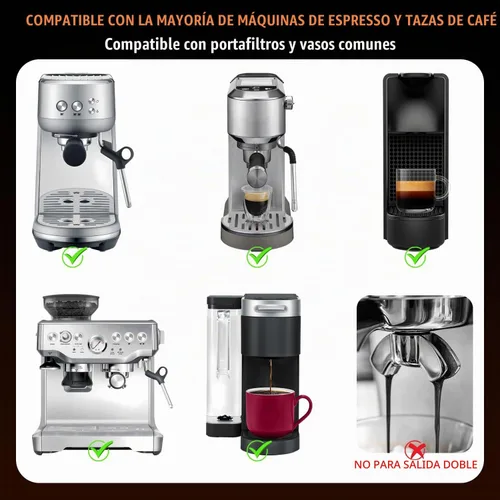 Vista 6 de Paquete de 2 bolas de café espresso congelado XL para café expreso, bola de enfriamiento de espresso de acero inoxidable