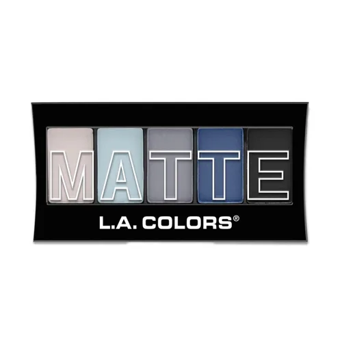 Vista 3 de L.A. COLORS Paleta de sombra de ojos mate de 5 colores, Azul Denim CEM474