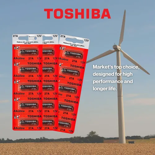 Vista 2 de TOSHIBA Batería alcalina 27A GP27A MN27 A27BP de 12 voltios (2 baterías)