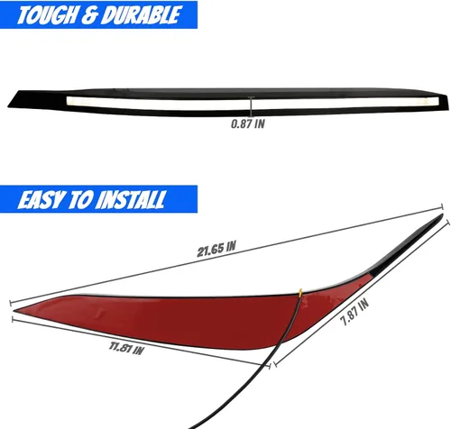 Vista 2 de Switchback - Cubiertas de faros delanteros con molduras color blanco/ámbar, función LED, luz de circulación diurna, señal de giro ámbar secuencial