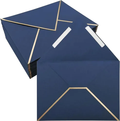 Vista 14 de Paquete de 50 sobres autoadhesivos de 4 x 6 pulgadas, sobres negros de 4 x 6 pulgadas para invitaciones con sobres autoadhesivos A6 para bodas