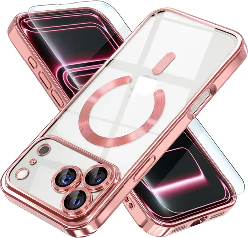 Vista 63 de Misea Funda magnética para iPhone 14 compatible con MagSafe [nunca amarillenta] [protección contra caídas de grado militar] protector completo