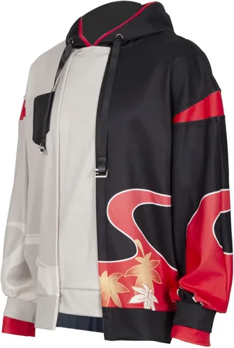 Vista 3 de Kaedehara Kazuha - Sudadera con capucha estampada en 3D diseño de Moblie con capucha manga de murciélagos disfraz de Halloween y cosplay