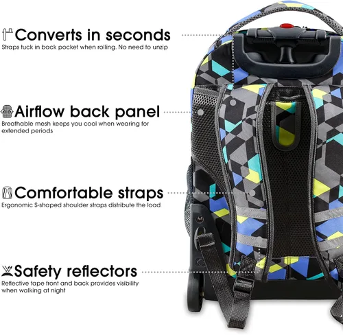 Vista 6 de J World New York Sunrise - Mochila con ruedas, Cubos), RBS-18 CUBES