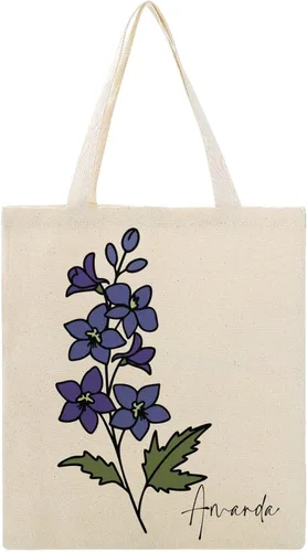 Vista 15 de Bolso de mano personalizado de la flor del nacimiento del mes del nacimiento