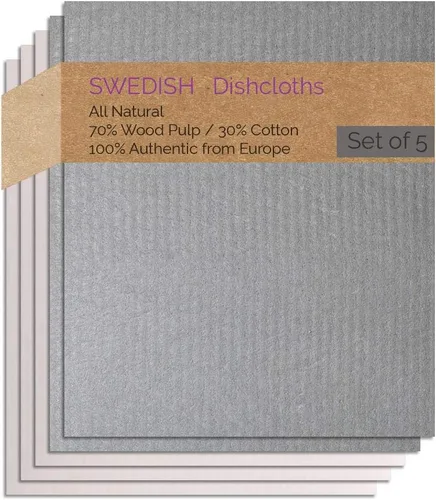 Vista 20 de SWEDEdishcloths - Toallas de esponja de celulosa - Juego de 10 paños de cocina suecos (azul)