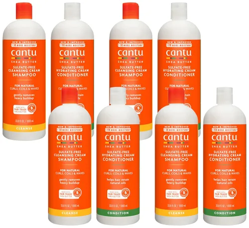 Vista 12 de Cantu Champú y acondicionador con manteca de karité para cabello natural, 1L (paquete de 2)