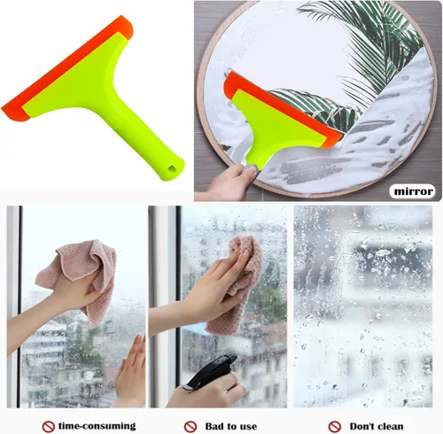 Vista 4 de 2 escobilla de silicona para puerta de cristal de ducha, limpieza de ventanas, cuchilla de agua automática, limpiador de agua, escobilla de ducha