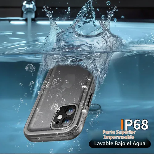 Vista 3 de Cozycase Compatible con funda impermeable para iPhone 11, protector de pantalla incorporado, cubierta de parachoques resistente de cuerpo completo