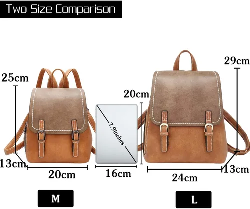 Vista 6 de FANDARE - Mochila para mujer, negro A), CC-AP006