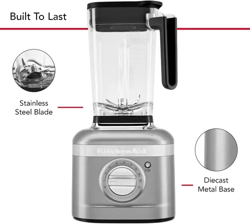 Vista 4 de KitchenAid K400 - Licuadora de velocidad variable con obturador - KSB4028 - Plata contorneada Preset Recipe Programs: Ice Crush, Icy Drinks, and