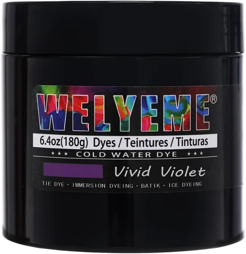 Vista 12 de Polvo de tinte para agua fría, surtido de 8 colores, 7/2-oz. frascos a granel, para teñido anudado, batik, teñido con hielo