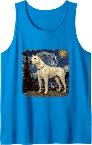 Vista 8 de Van gogh Dogo Argentino in starry night Tank Top