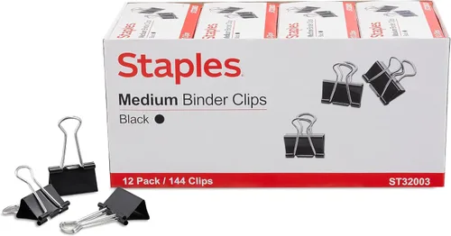 Vista 8 de Grapas; sujetadores de metal, color negro, 2 pulgadas de tamaño con 1 pulgada de capacidad