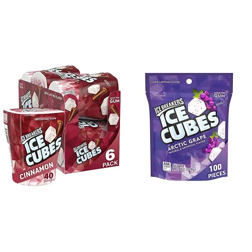 Vista 8 de ICE BREAKERS Ice Cubes - Botellas de goma de mascar sin azúcar y uva ártica sin azúcar (6 unidades, 40 piezas)